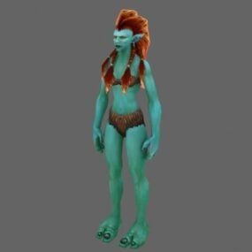 Personnage Femme Troll Wow modèle 3D