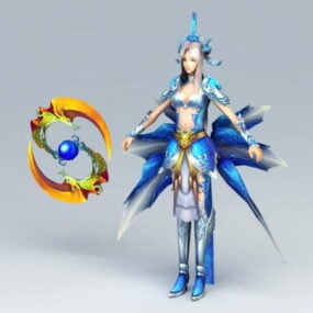 Female Warrior Goddess 3d model