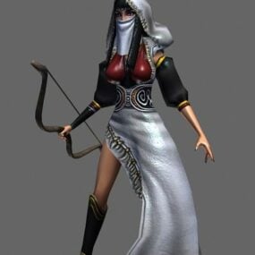 3D модель персонажа женского лучника