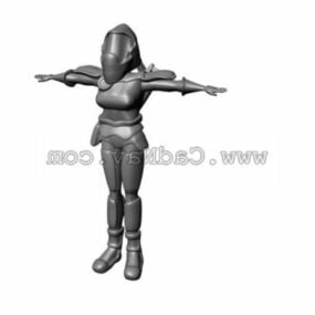 Female Armor Warrior 3d model