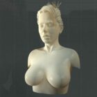 Karakter vrouwelijk borstbeeld