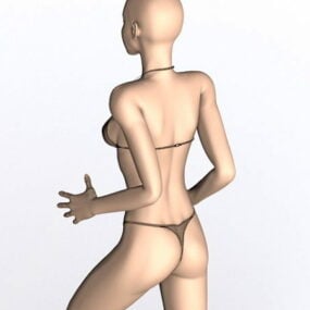 Cuerpo de personaje femenino modelo 3d