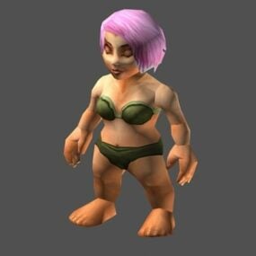 Female Dwarf Character 3d model