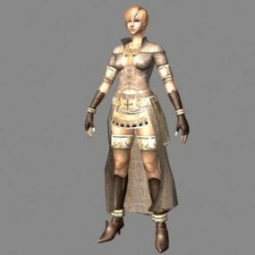 Kvinne Human Mage Character 3d-modell