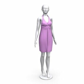 3д модель женского платья-манекена