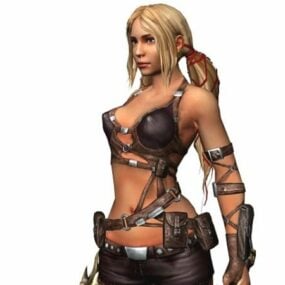 3D модель женского персонажа-охотника за сокровищами