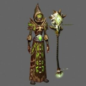 Kvindelig Warlock – Wow Character 3d-model
