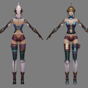 Female Warrior Character 3d model