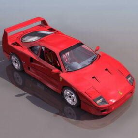 Ferrari F40 2-dörrars Coupe Sportbil 3d-modell
