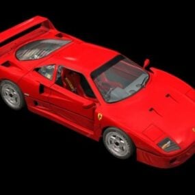 Ferrari F40 Tvådörrars Coupe 3d-modell