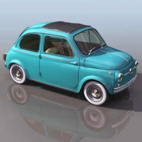 Voiture Fiat Punto grise modèle 3D