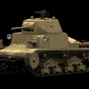 Fiat M13/40 middelgrote tank 3D-model