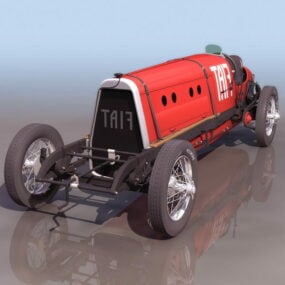 Modelo 3D do carro de corrida Fiat Mefistofele