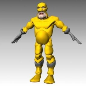 Modelo 3D de personagem fictício de criatura humanóide