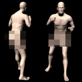 3D-Modell des kämpfenden Mannes