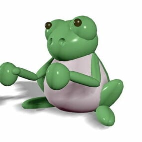 Fighting Frog Cartoon 3d model