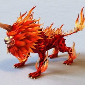 3d модель вогняного лева