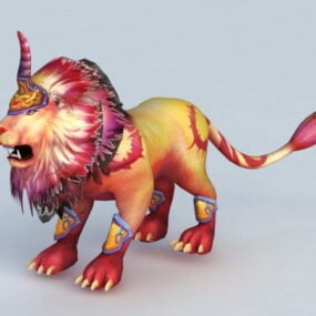 Monstre Lion de Feu modèle 3D