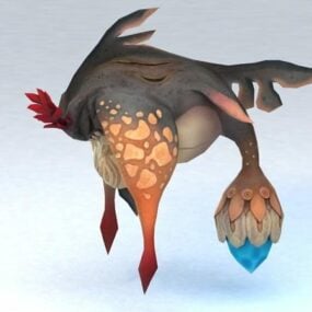 Fish Monster Animated & Rigged 3d model