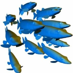 Model 3D szkoły rybnej