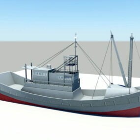 3д модель рыболовного корабля
