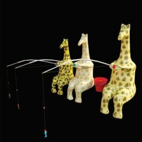 Fishing Giraffe Toy 3d model