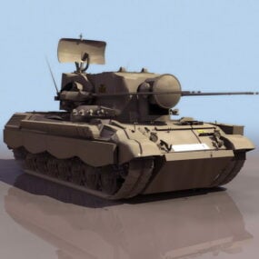 3д модель немецкой зенитной установки Flakpanzer Gepard