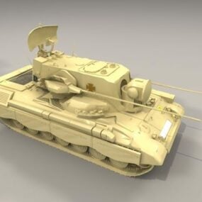 3д модель зенитной установки Flakpanzer Gepard