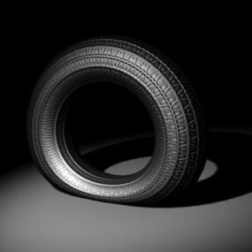 3D model s defektem pneumatiky