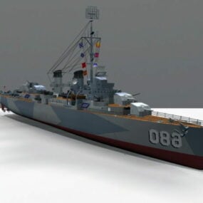 3d модель есмінця класу Флетчер