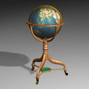 Globe terrestre sur pied modèle 3D