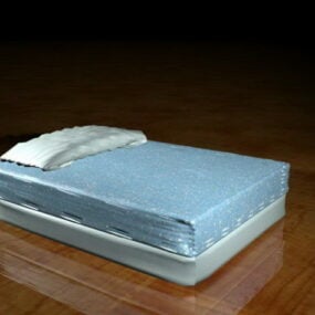 3д модель кровати с матрасом Floor Style