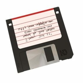 Floppy Disk 3.5 Diskette 3D-model