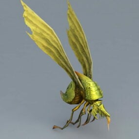3д модель летающего жука-монстра