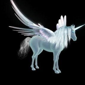 Flying Unicorn Rig 3d model