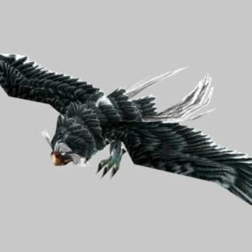 Flying Hawk Character 3d-modell