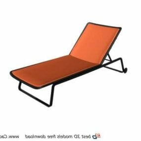 כיסא טרקלין ריהוט חוף מתקפל דגם תלת מימד