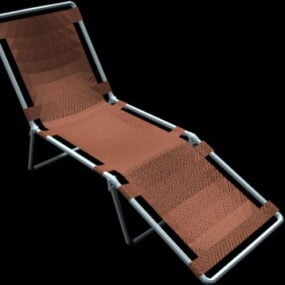 כיסא שמש מתקפל דגם תלת מימד