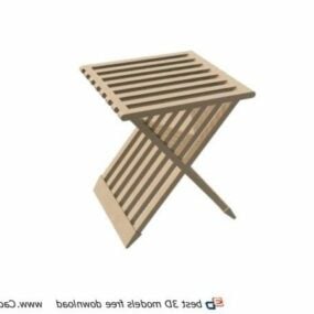 Furniture Folding Wooden Stool 3d model