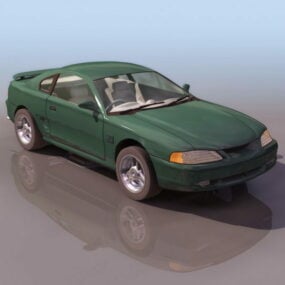Modelo 3d do carro pônei automóvel Ford Mustang