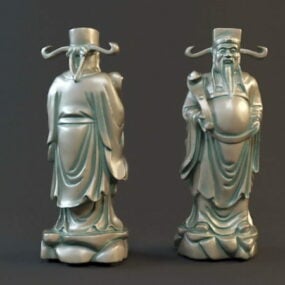 Statue du Dieu de la Fortune modèle 3D