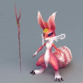 Assistant anthropomorphe Fox modèle 3D