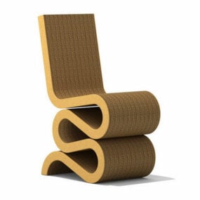 3д модель стула Фрэнка Гери Wiggle Side Chair