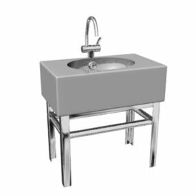 Wash Lupi Sink With Mirror 3d model