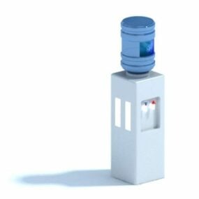 3д модель отдельно стоящего кулера для воды с бутылкой