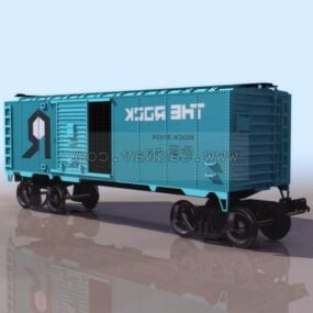 نموذج قطار الشحن Boxcar ثلاثي الأبعاد