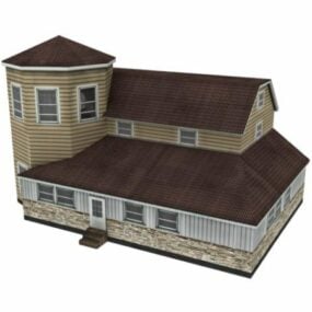French Country Cottage 3d model