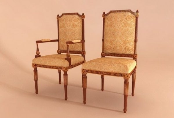 French Classic Banquet Chair Wooden