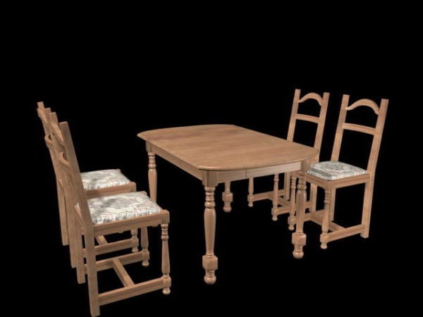French Country Dining Room Sets Free 3d Model Max Vray