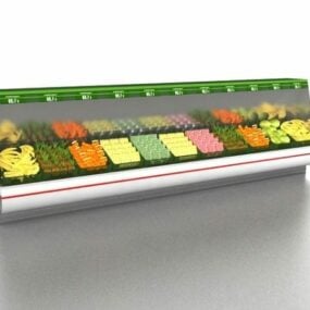 Fresh Vegetable Cooler Display 3d-modell
